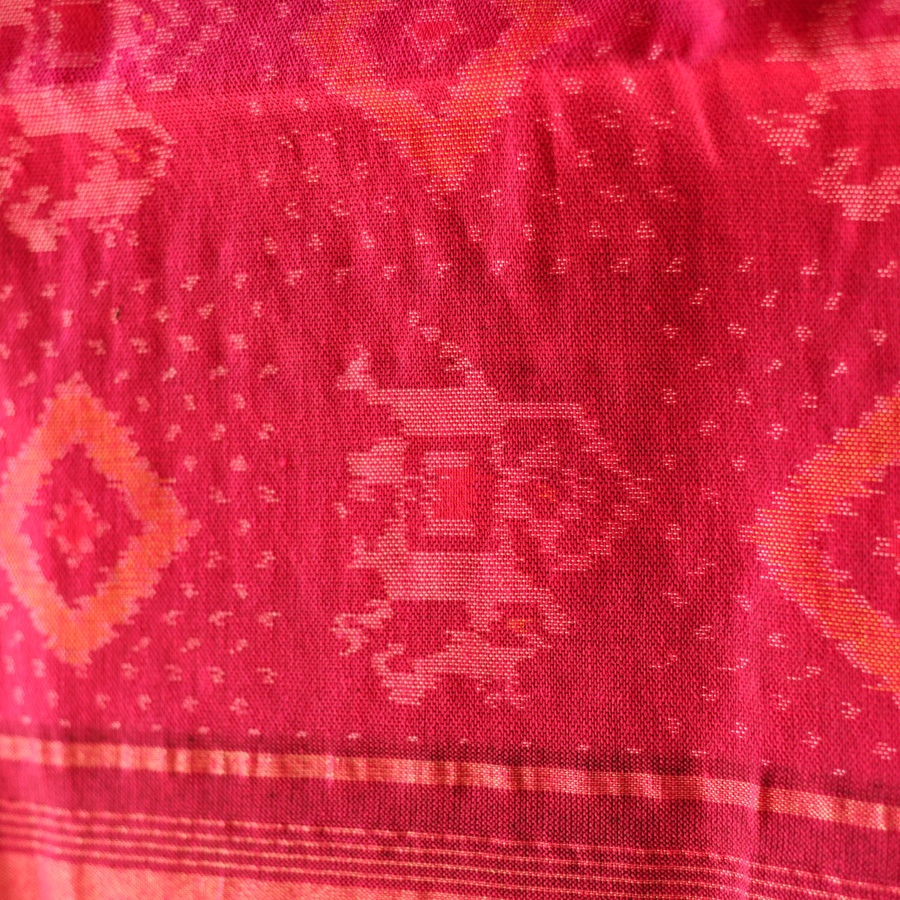 shop Woolen Patola Shawl - Pink Hathi Motif