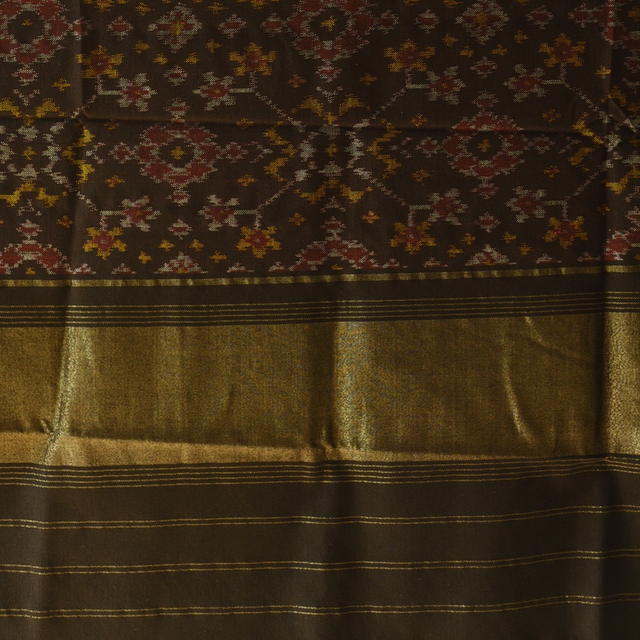 shop Woolen Patola Shawl - Black Traditional