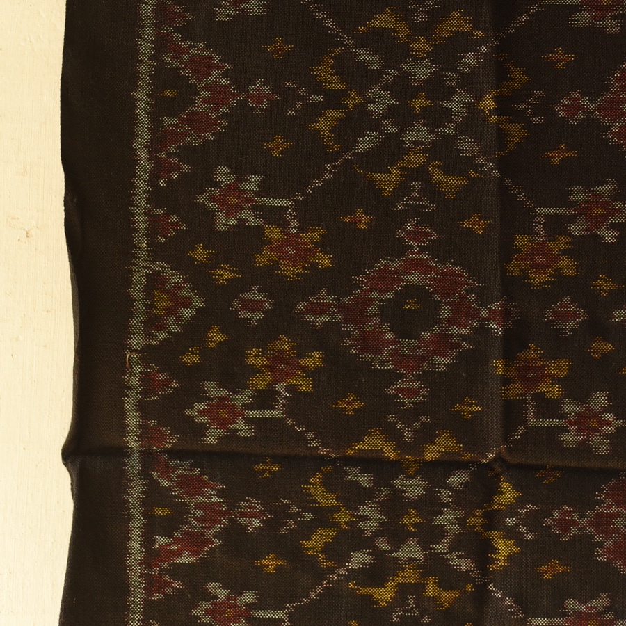 shop Woolen Patola Shawl - Black Traditional