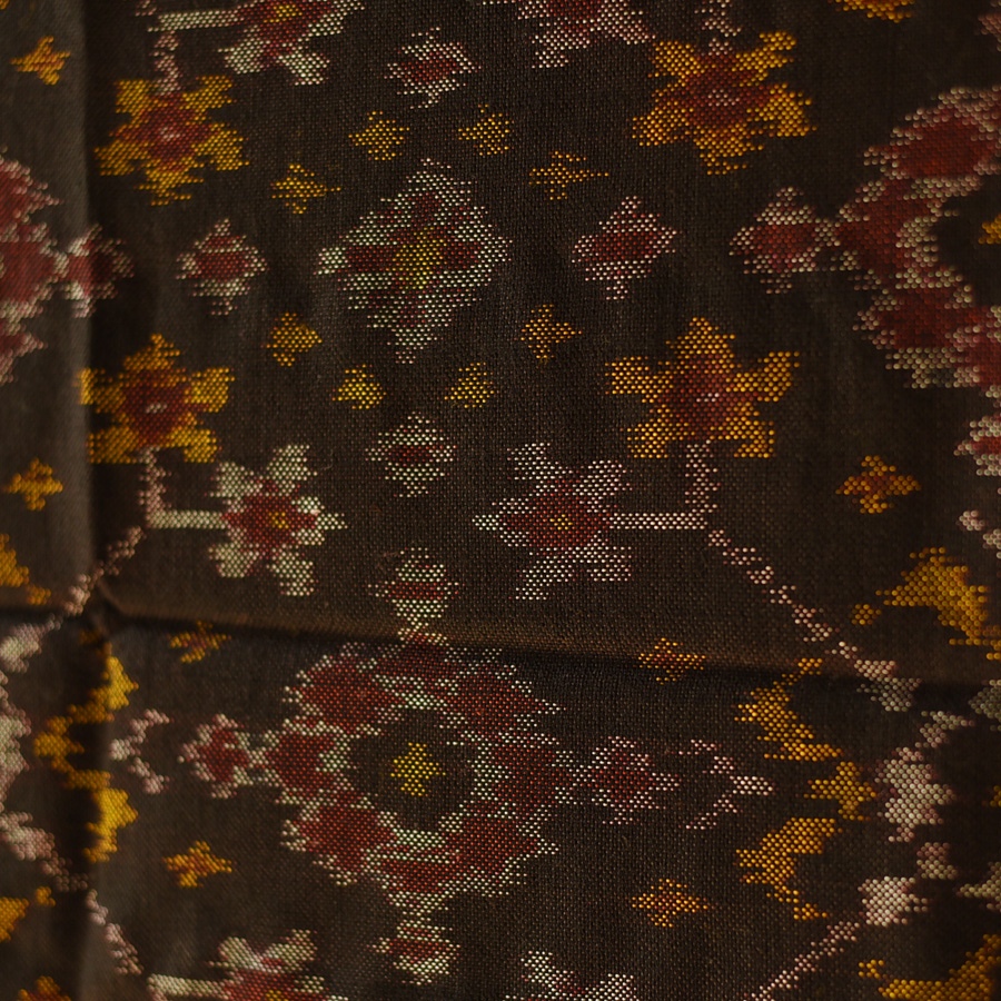 shop Woolen Patola Shawl - Black Traditional