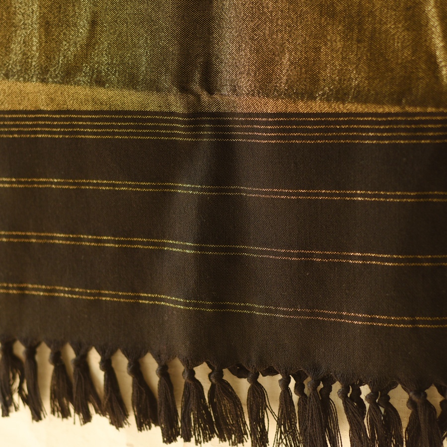 shop Woolen Patola Shawl - Black Traditional