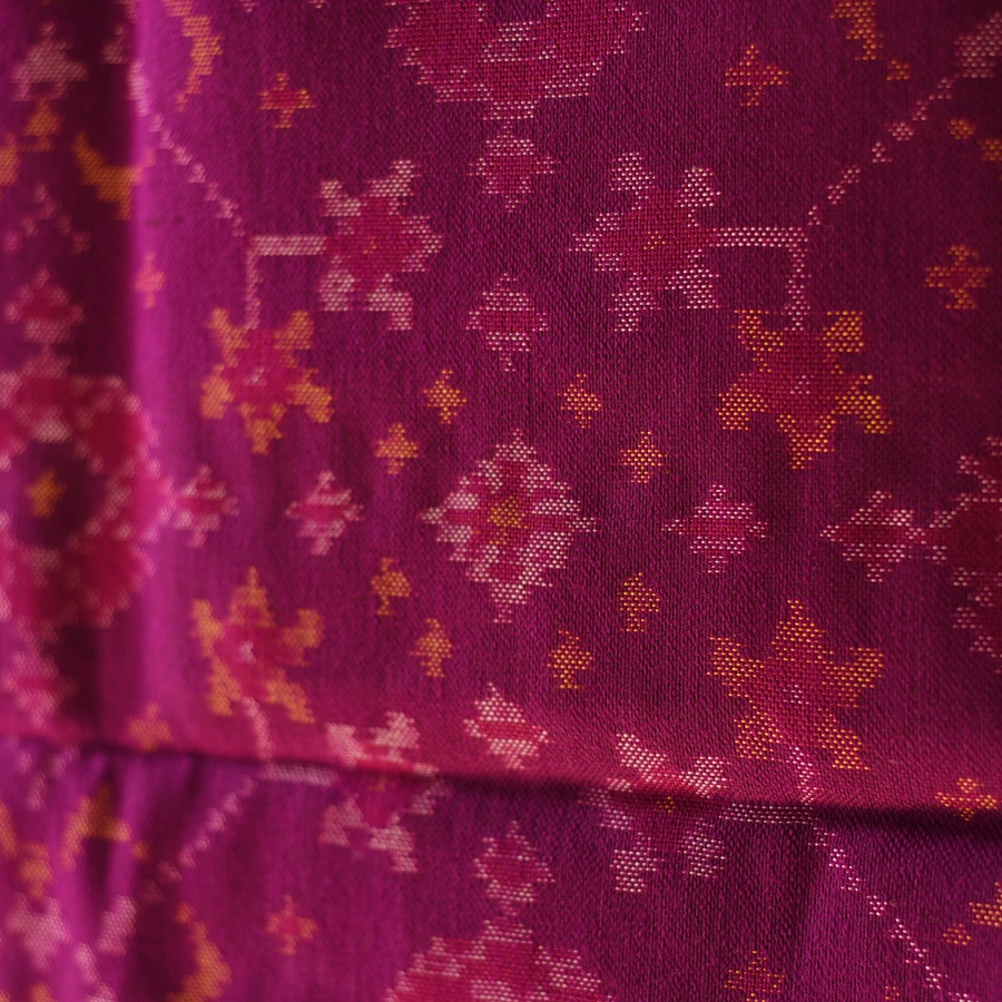 shop Woolen Patola Shawl ~ Purple Traditional