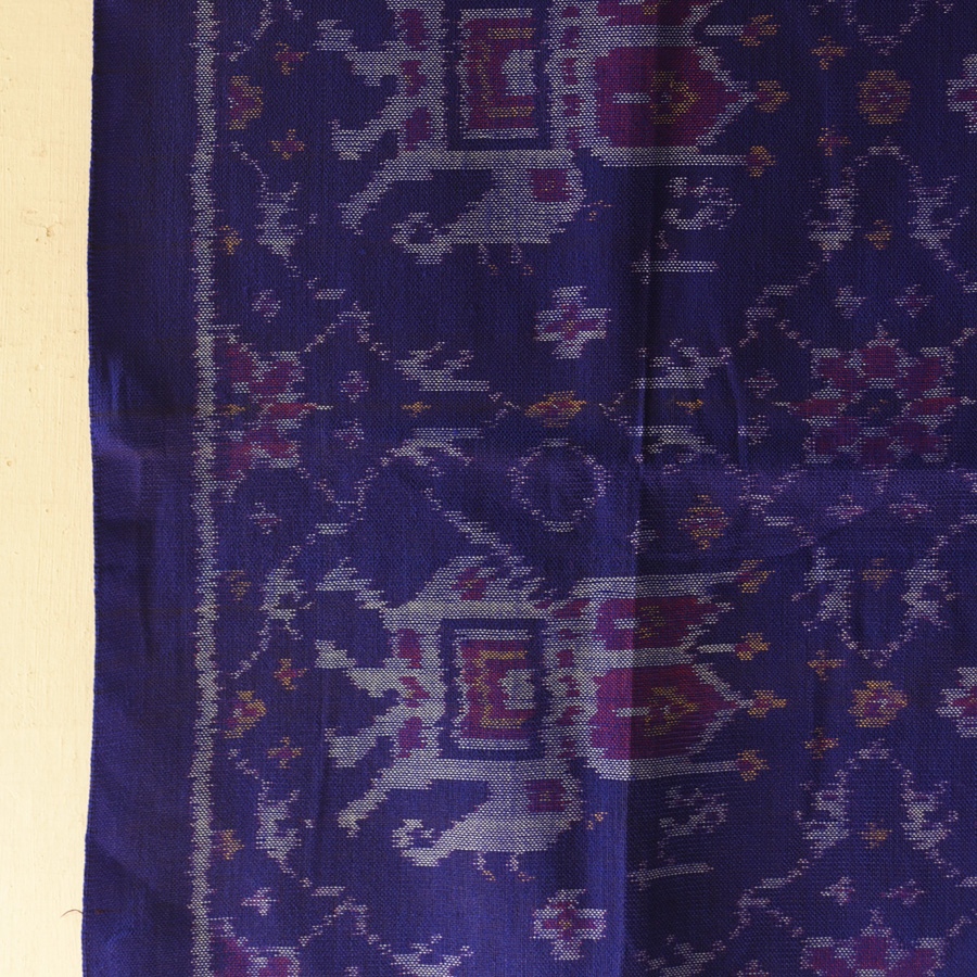 shop Woolen Patola Shawl - Blue Swan Motif