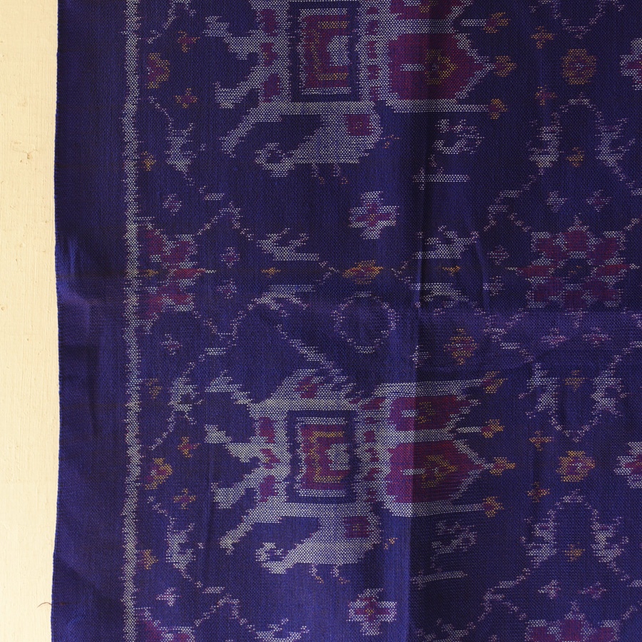 shop Woolen Patola Shawl - Blue Swan Motif