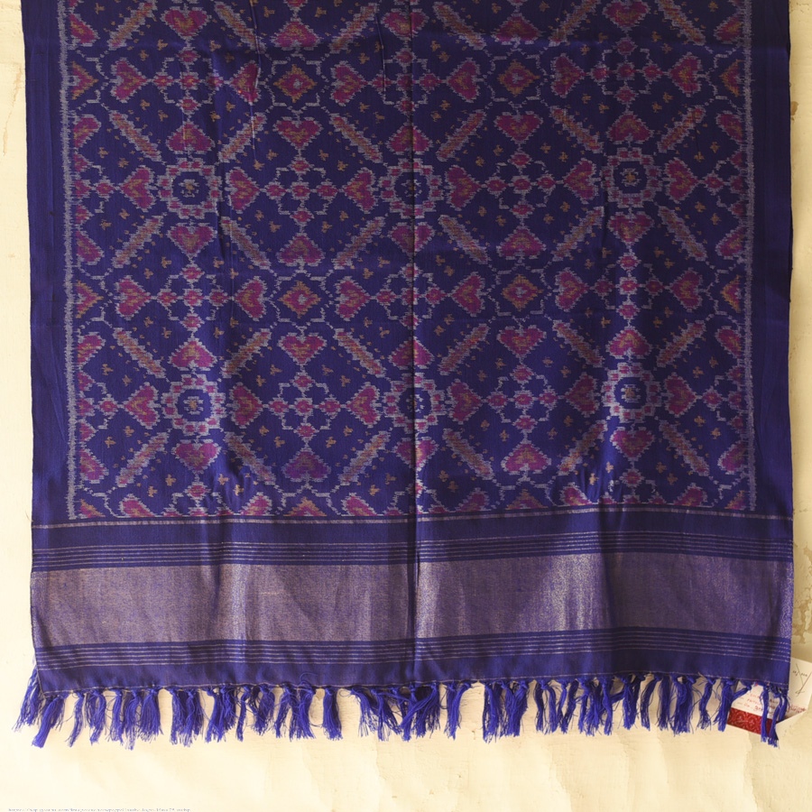 shop Woolen Patola Shawl - Blue Traditional