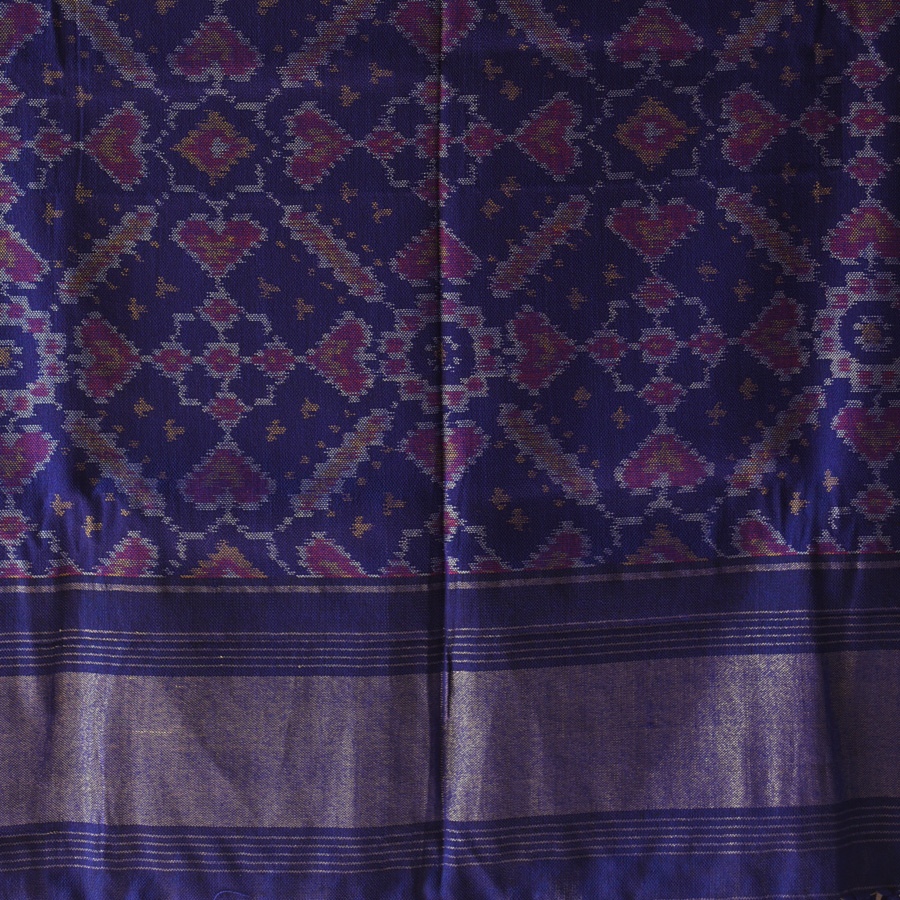 shop Woolen Patola Shawl - Blue Traditional