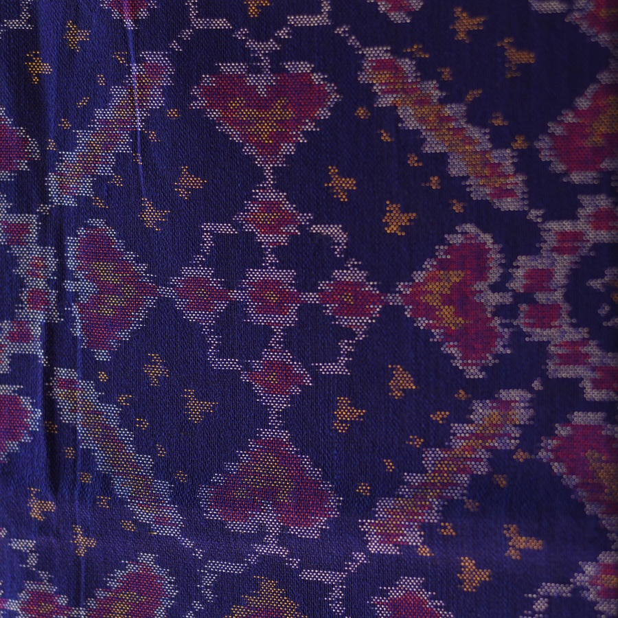 shop Woolen Patola Shawl - Blue Traditional