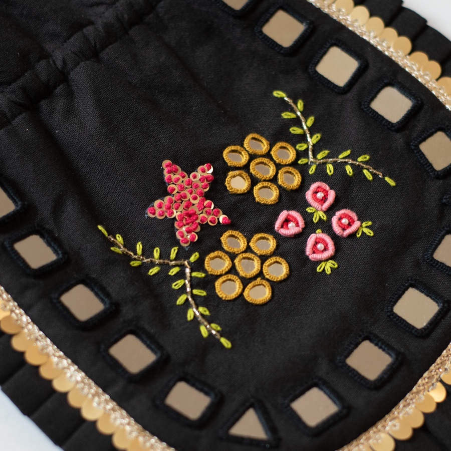 shop Embroidered Potli Purse With Detachable Belt