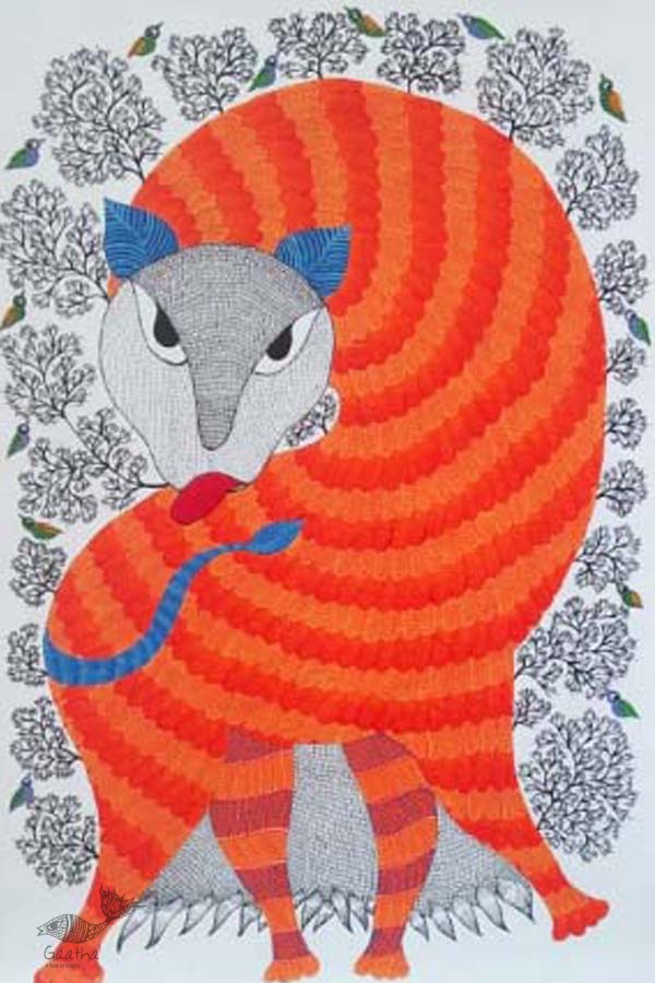 Shop online hand painted canvas gond painting