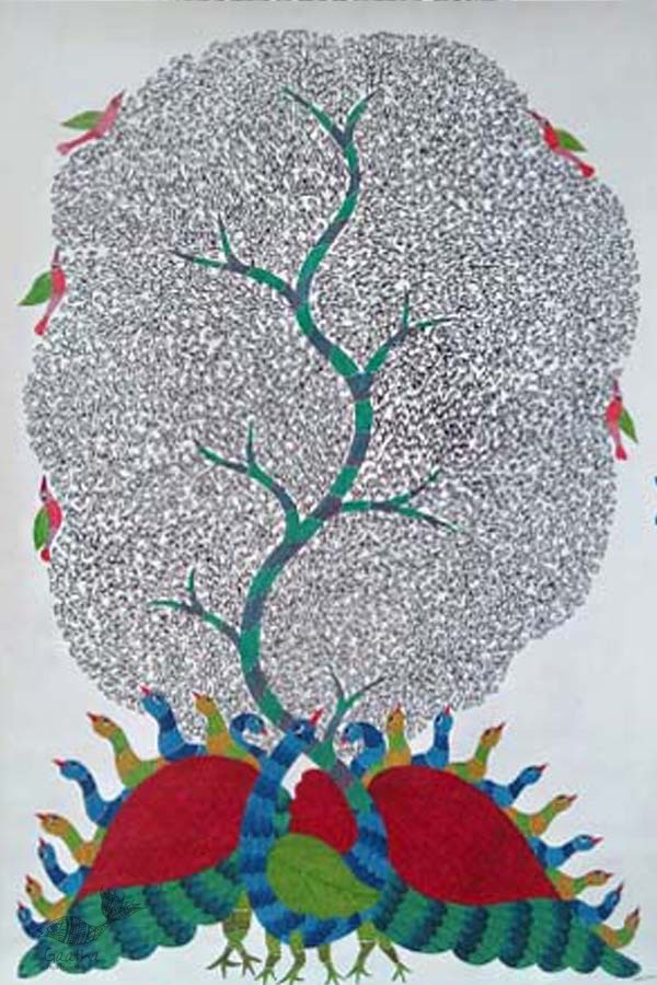 Shop online hand painted canvas gond painting