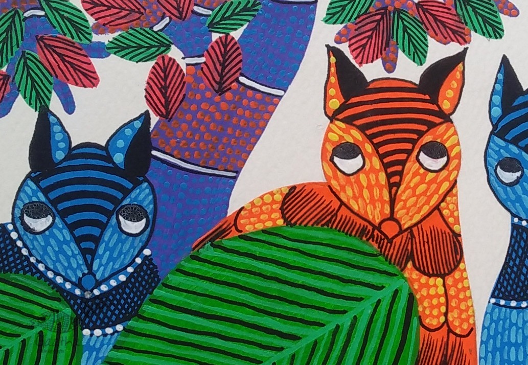 Shop online hand painted on Paper gond painting