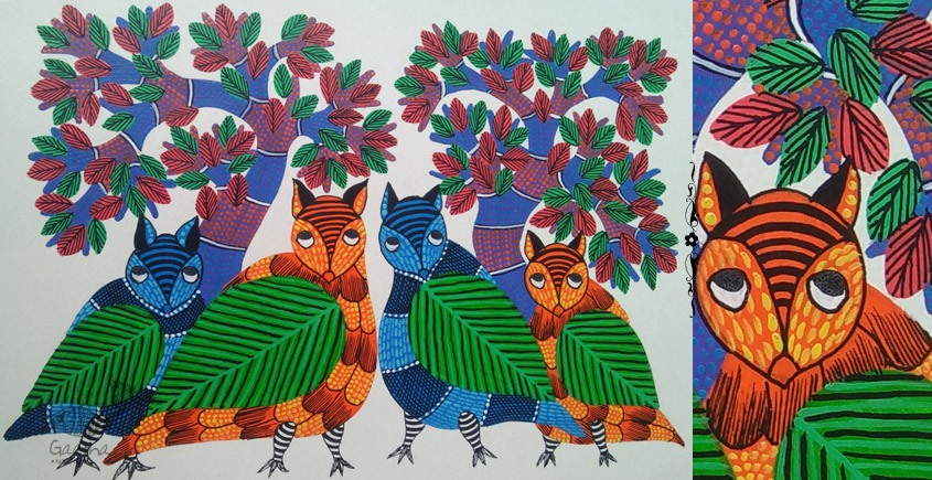 Shop online hand painted on Paper gond painting