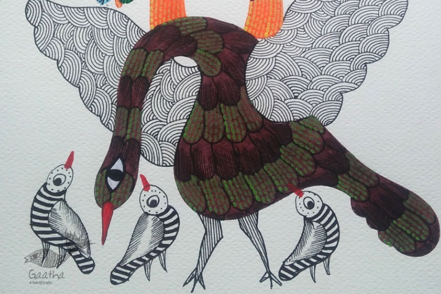 Shop online hand painted gond painting
