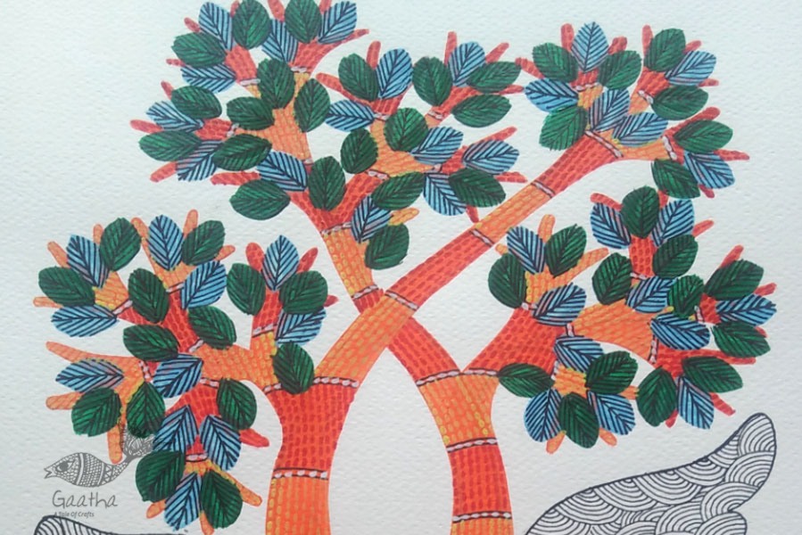 Shop online hand painted gond painting