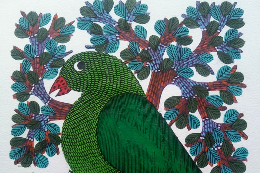 Shop online hand painted gond painting