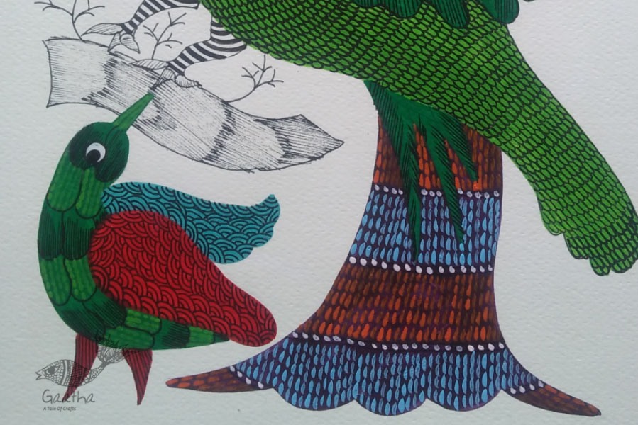 Shop online hand painted gond painting