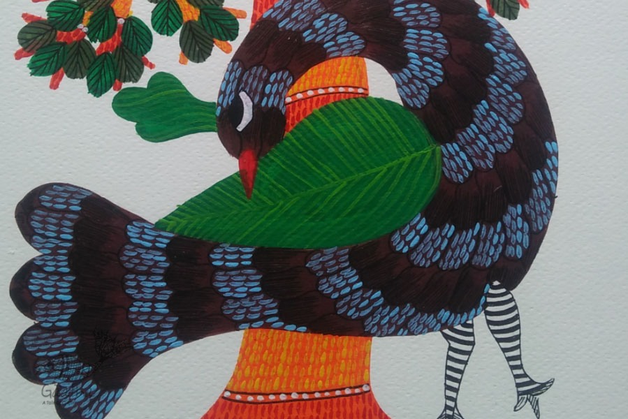 Shop online hand painted gond painting