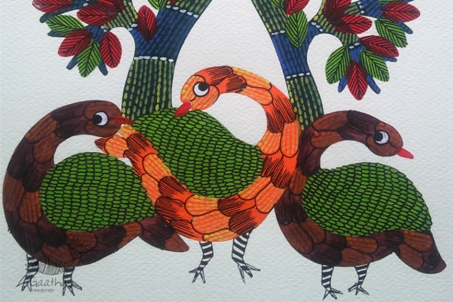 Shop online hand painted gond painting