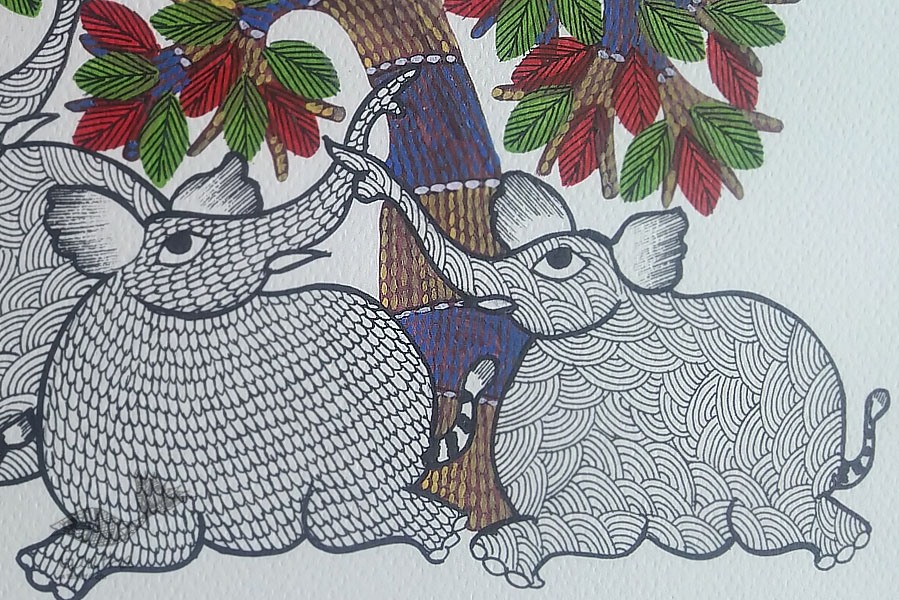 Shop online hand painted gond painting