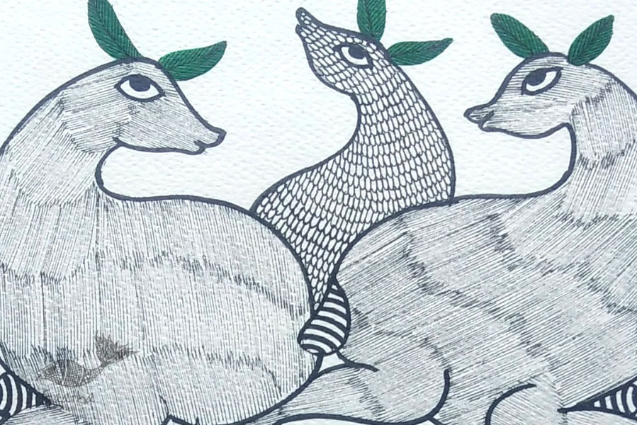 Shop online hand painted gond painting