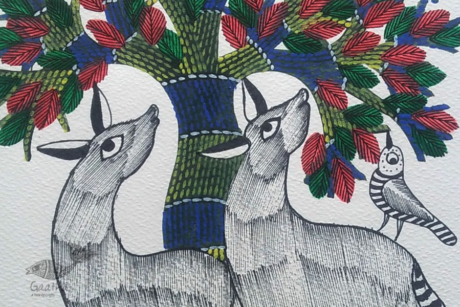 Shop online hand painted gond painting