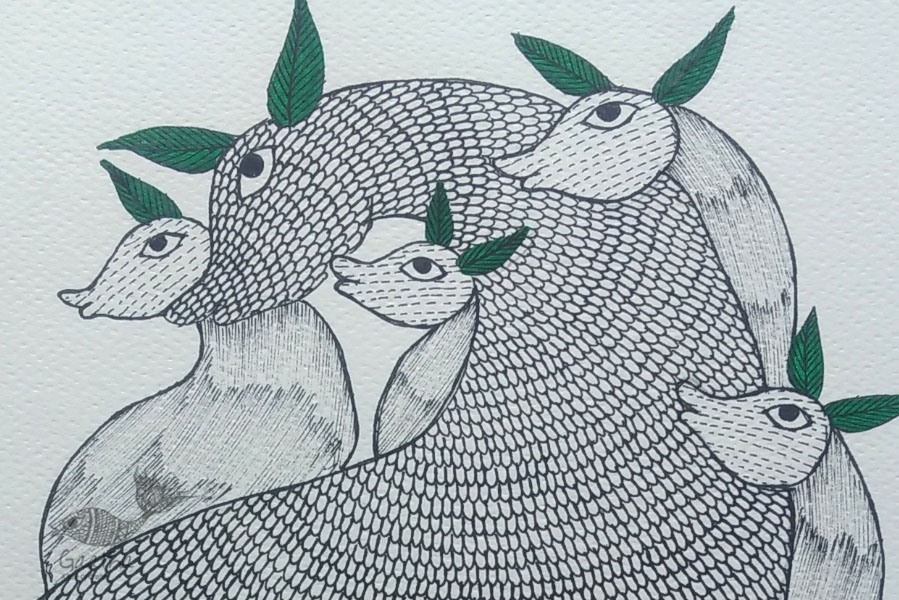 Shop online hand painted gond painting