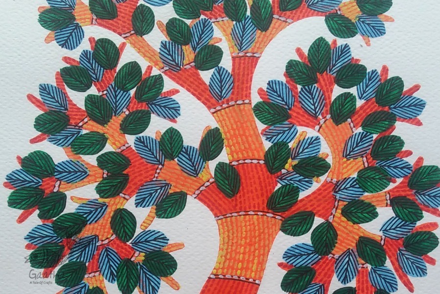 Shop online hand painted gond painting