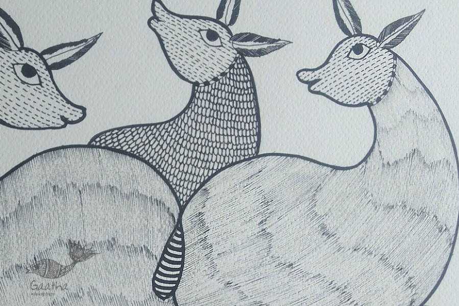 Shop online hand painted gond painting
