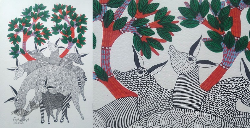Shop online hand painted gond painting
