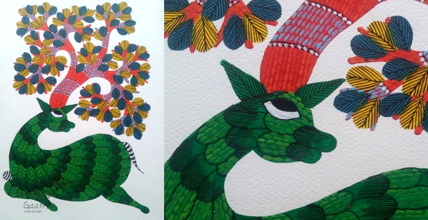 Shop online hand painted gond painting