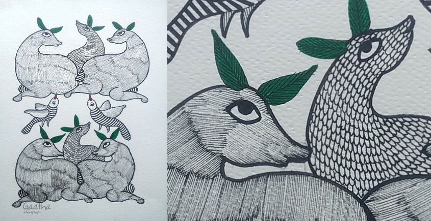 Shop online hand painted gond painting