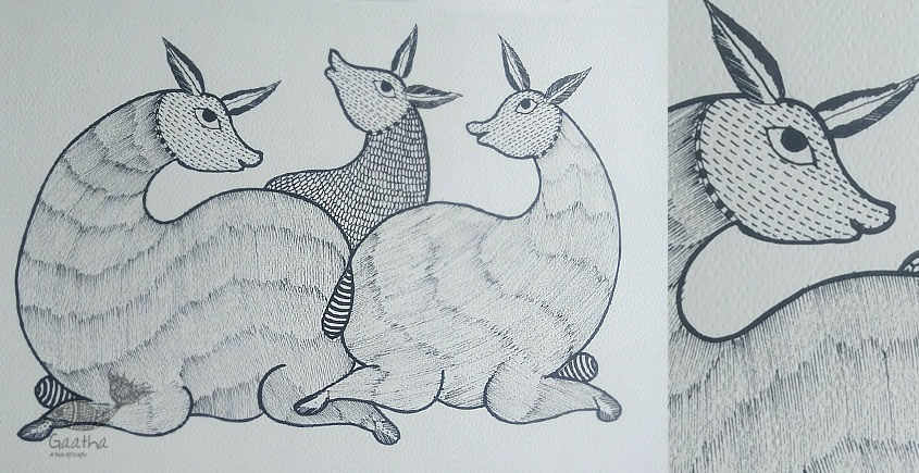 Shop online hand painted gond painting