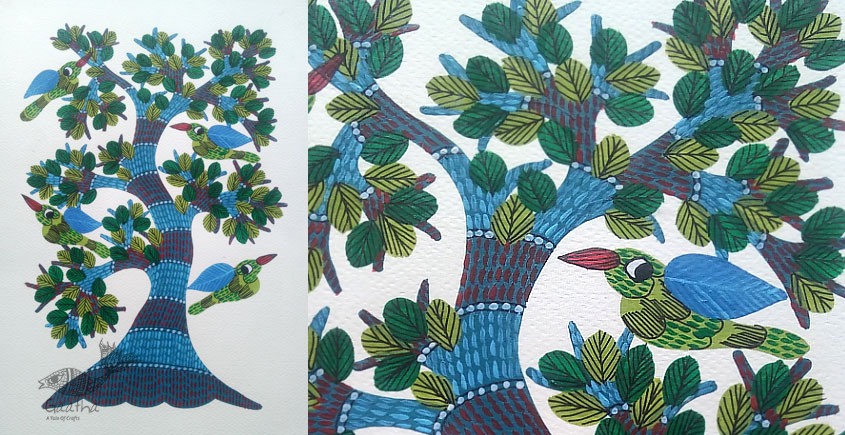 Shop online hand painted gond painting