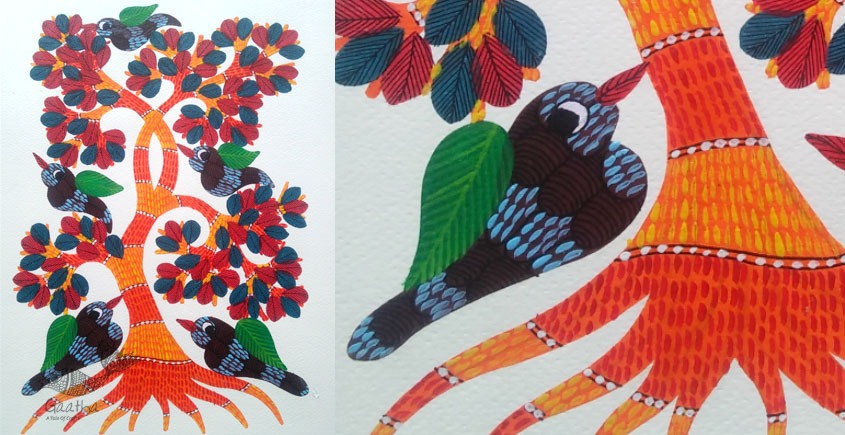 Shop online hand painted gond painting