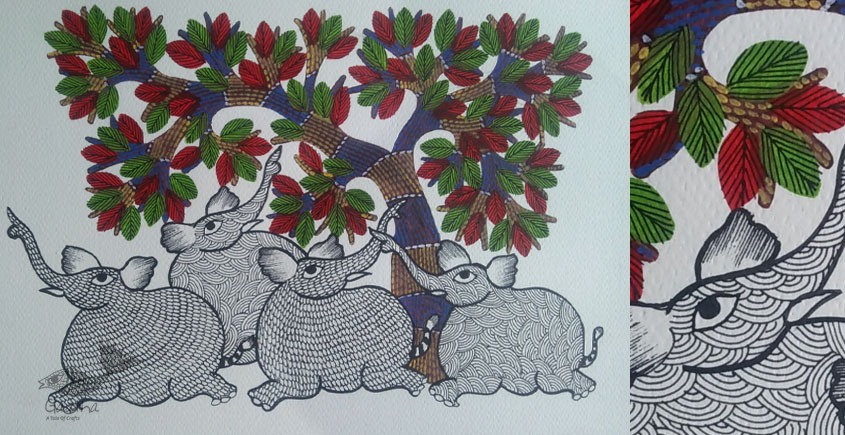 Shop online hand painted gond painting