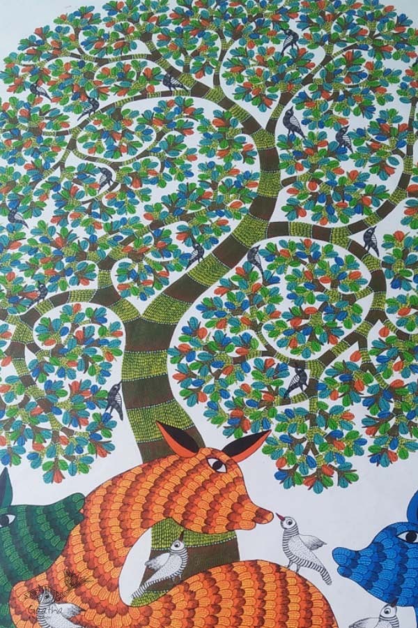 Shop online hand painted on canvas gond painting