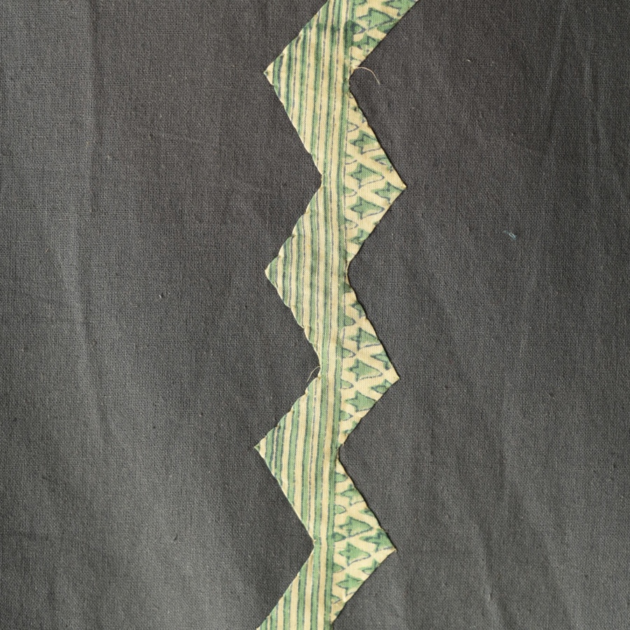 Applique & Embroidered Cotton Double Bedcover - Grey