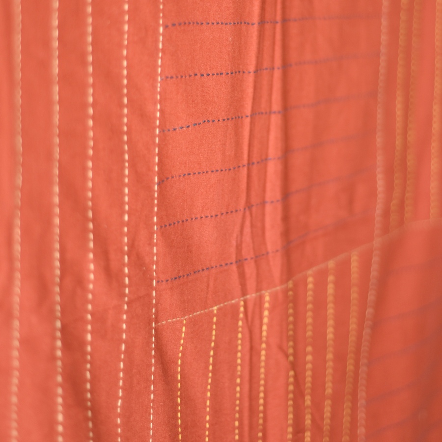 Embroidered Cotton Double Bedcover - Maroon