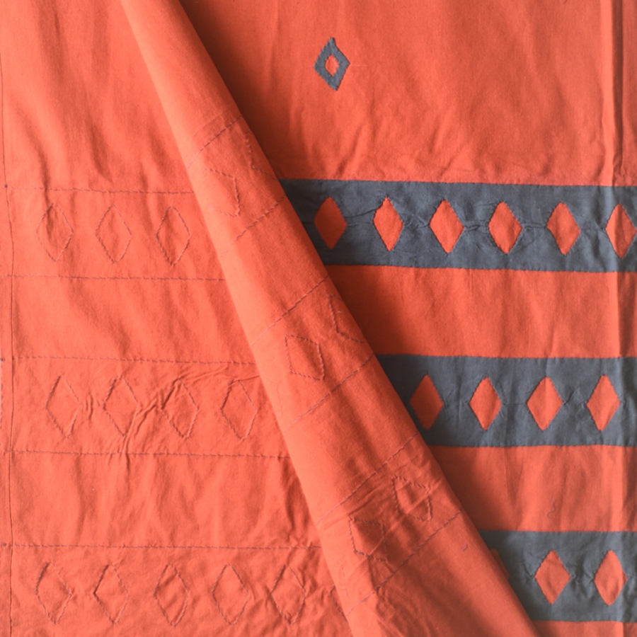 Embroidery & Patchwork Cotton Double Bedcover