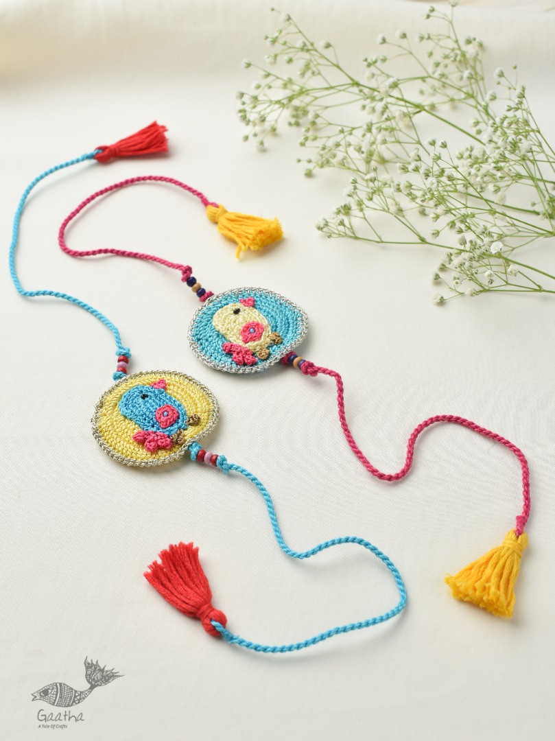 Crochet Kids Rakhi Set Bird (Set of 2) 