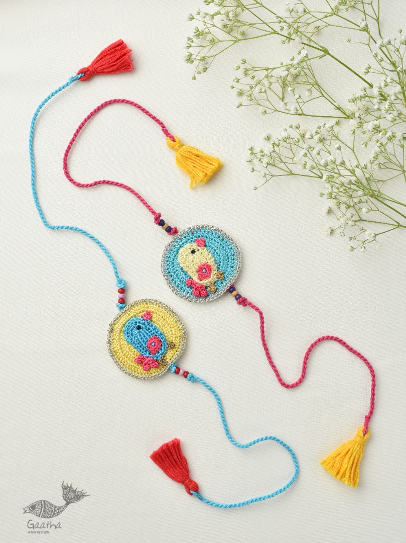 Crochet Kids Rakhi Set Bird (Set of 2) 