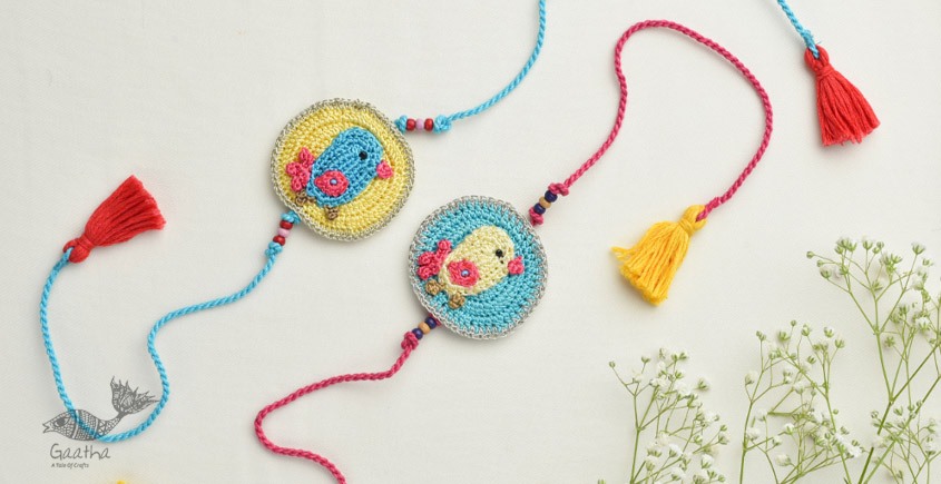 Crochet Kids Rakhi Set Bird (Set of 2) 