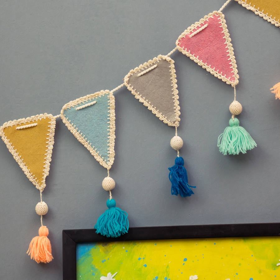 shop Crochet Toran - Kids Room Decor Bunting ~ Triangles