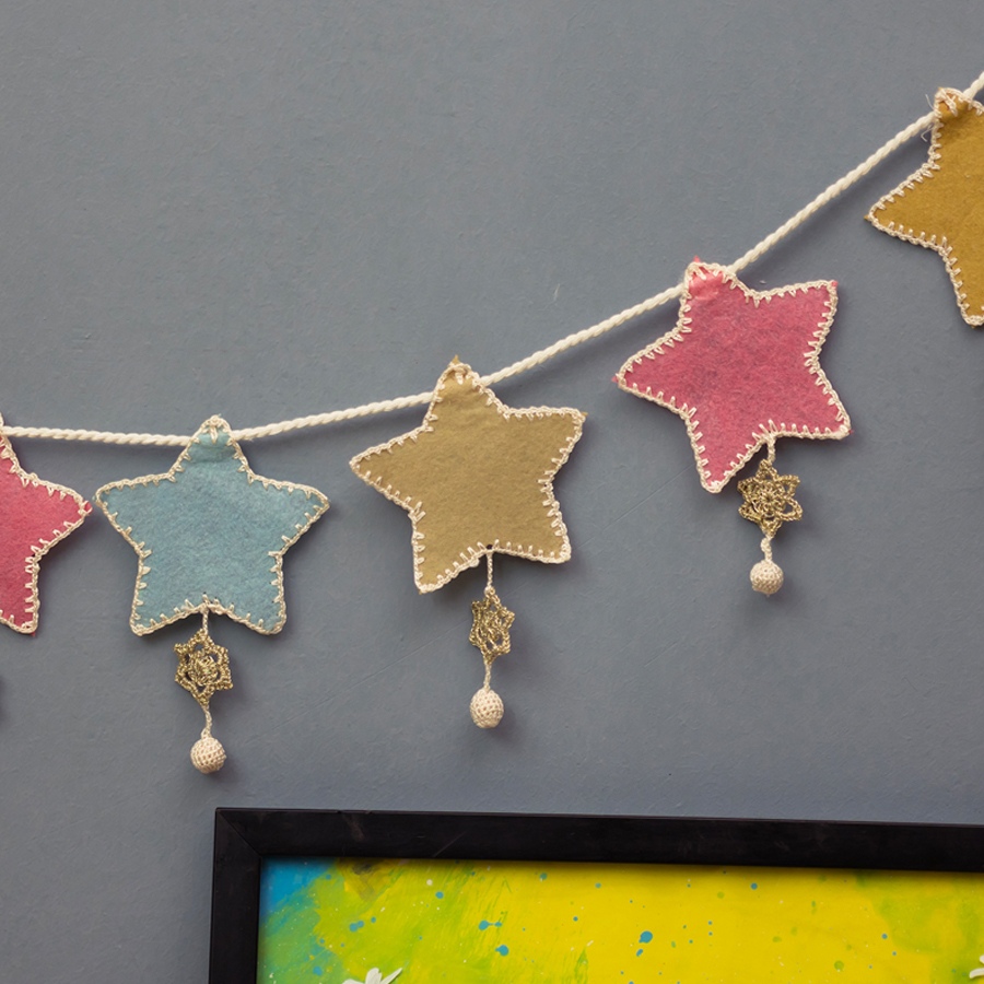 shop Crochet Toran -Kids Room Decor Bunting ~ Stars