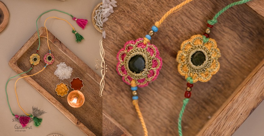Handmade Crochet Rakhi (Set of 2)