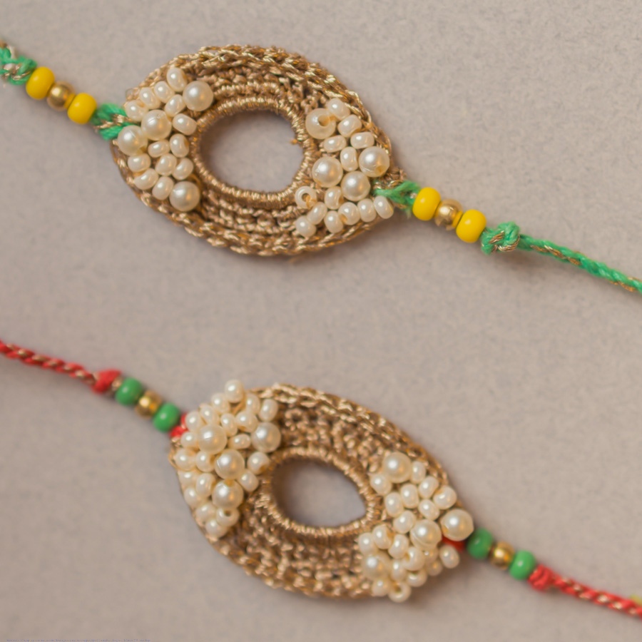 shop Moon and shine Crochet Rakhi (Set of 2)