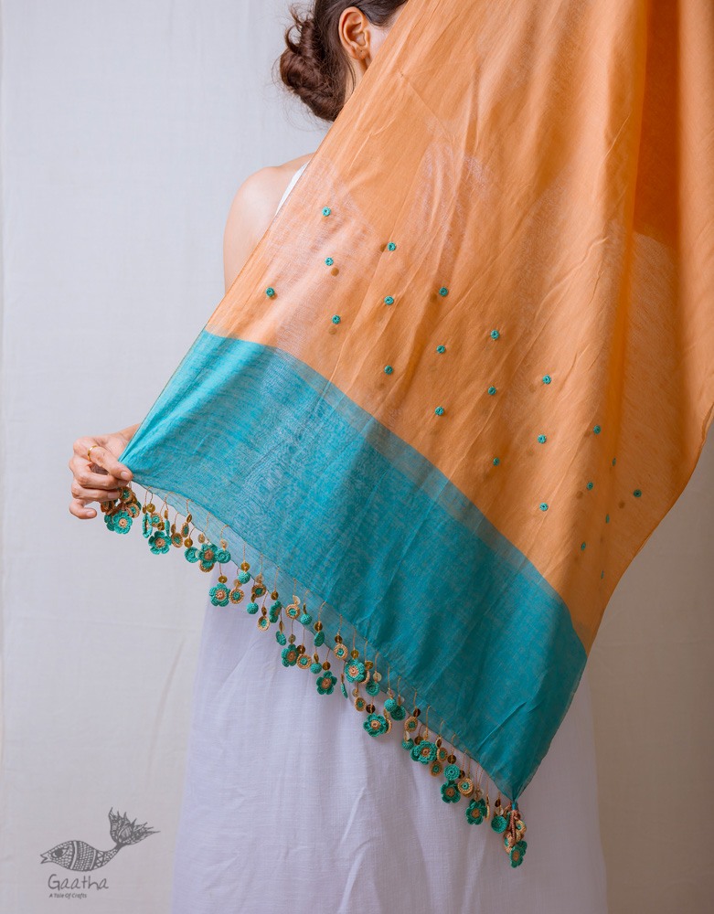 shop Hand Knitted Crochet Chanderi Stole