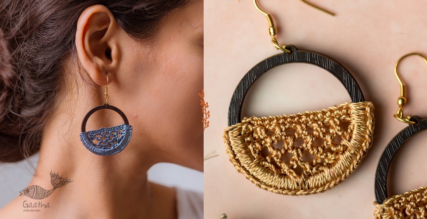 shop online Crochet handcrafted Swing Earrings