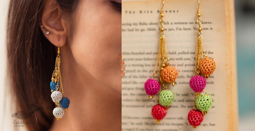 shop online Crochet handcrafted Swing Earrings