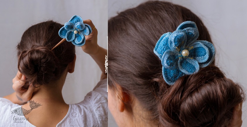 shop  Hair Stick -  Blue Lotus 